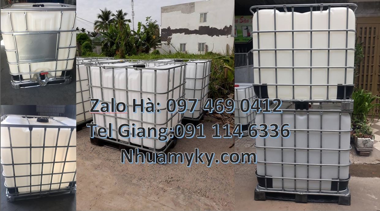 Bán thùng ibc cỡ lớn 1000l đựng hóa chất,thùng tank nhựa đựng nước sac