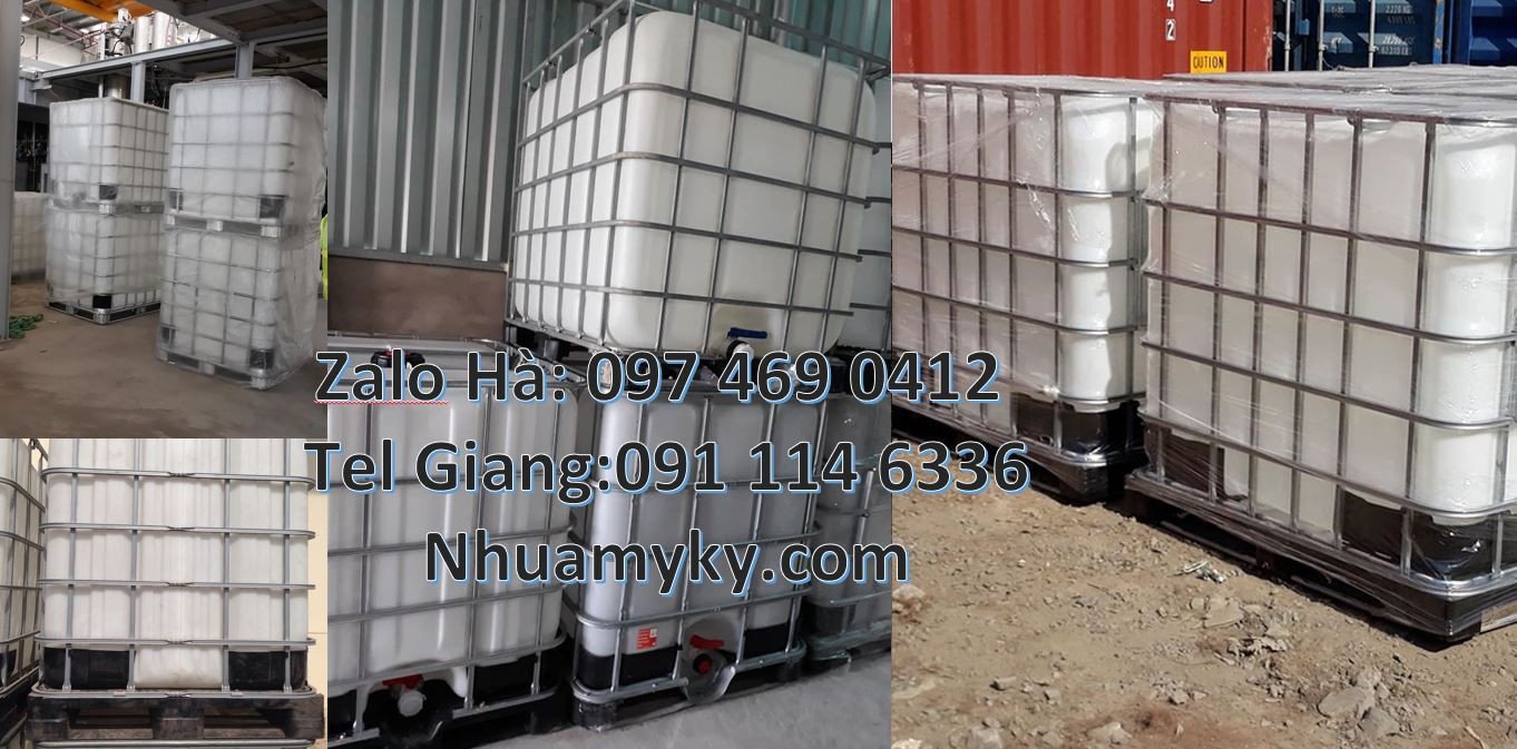 Bán thùng ibc cỡ lớn 1000l đựng hóa chất,thùng tank nhựa đựng nước sac