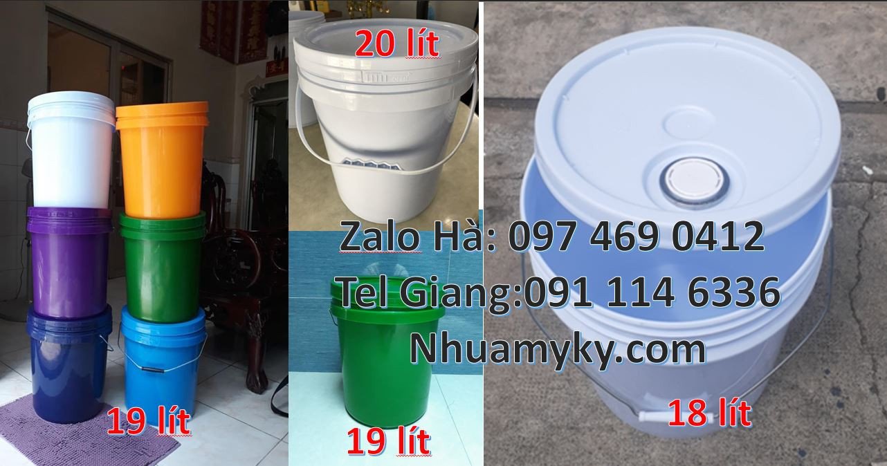 Bán thùng đựng sơn 20l màu trắng,thùng đựng sơn hdpe 30l chất lượng ca