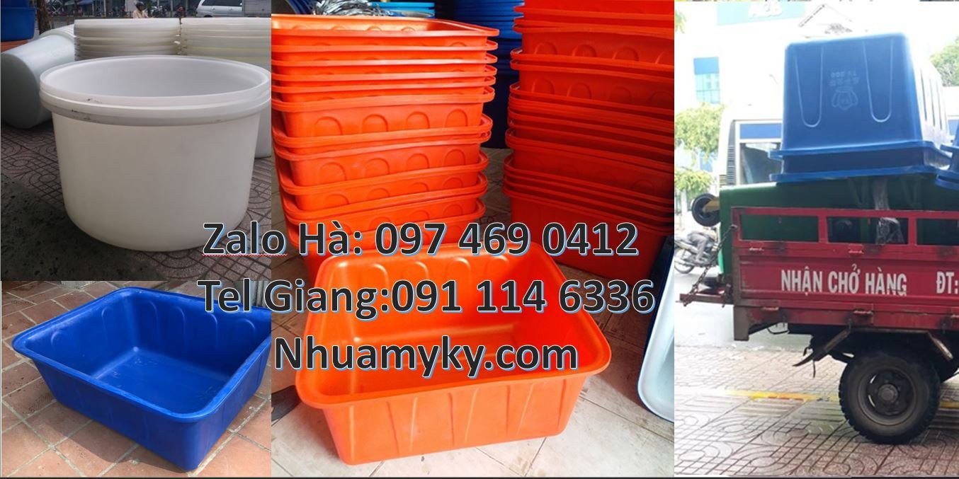 Bán thùng đựng nước tròn 2000l,thùng nhựa hình chữ nhật 1200l màu xanh