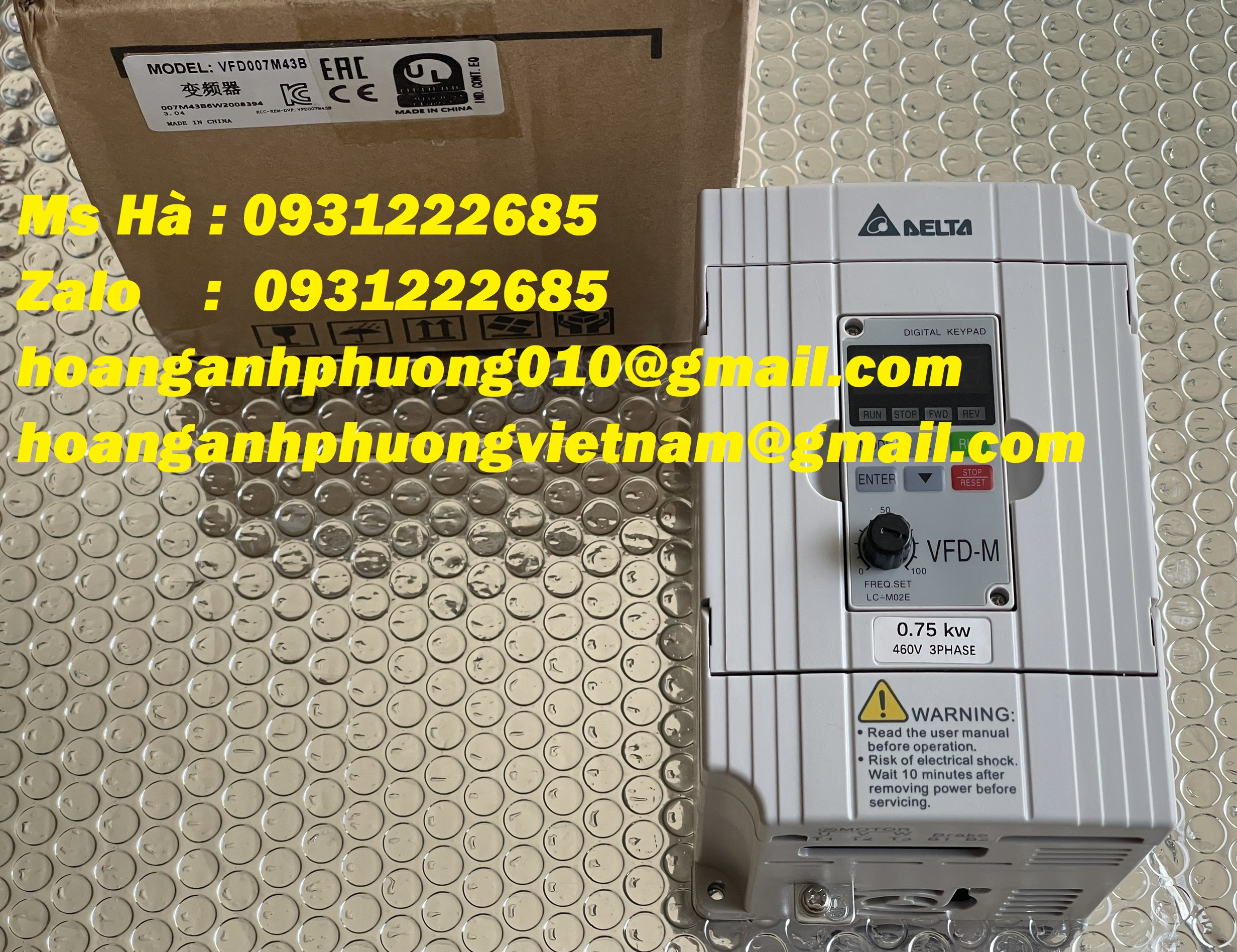 New 100% chính hãng dòng Biến tần Delta VFD007M43B