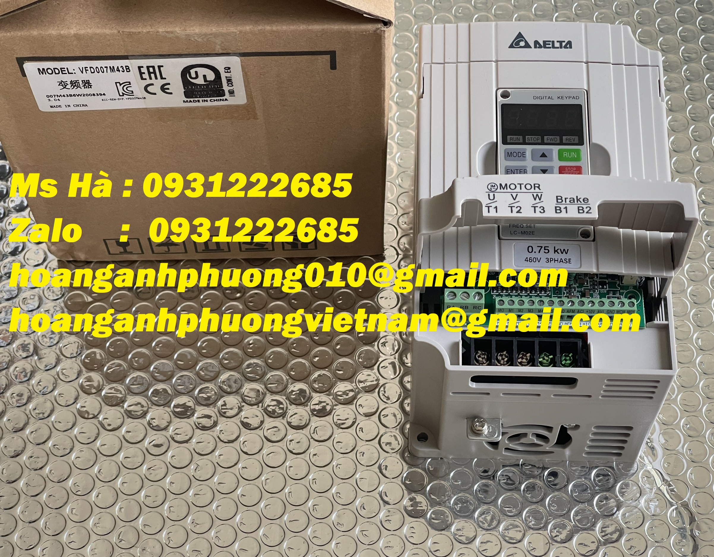 New 100% chính hãng dòng Biến tần Delta VFD007M43B