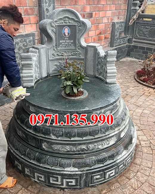 Mộ đá xanh rêu - Mẫu mộ bằng đá xanh rêu đẹp bán Bình Thuận