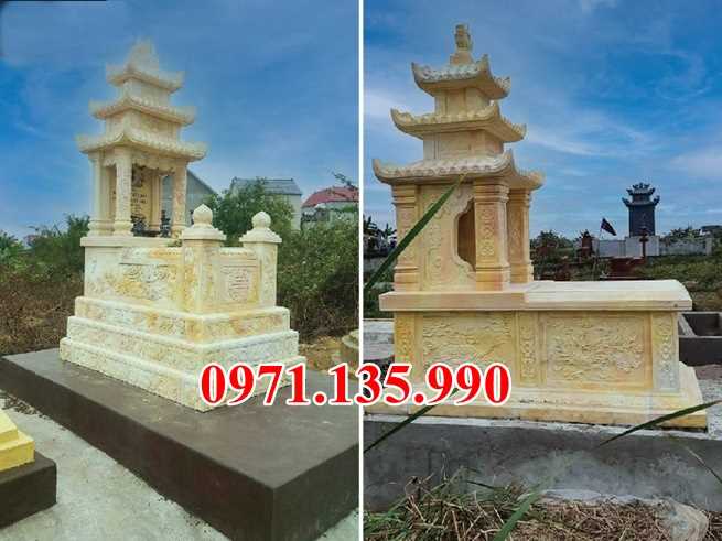 Mộ đá xanh rêu - Mẫu mộ bằng đá xanh rêu đẹp bán Bình Thuận