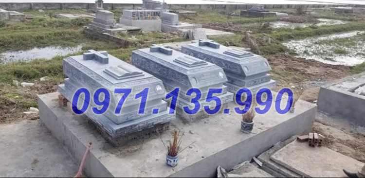 Mộ đá tam cấp - Mẫu mộ đá 1 2 3 mái bằng đá đẹp bán Bình Thuận
