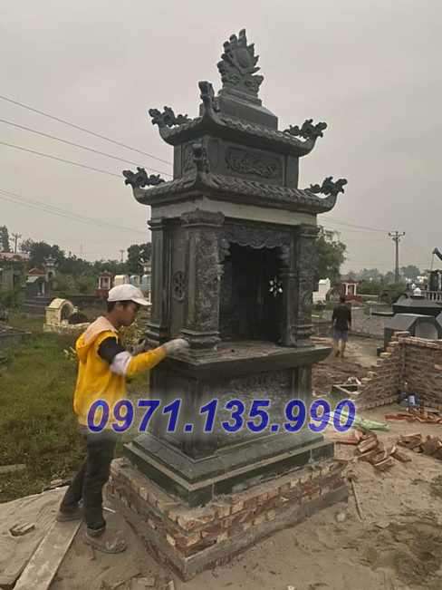 Mộ đá tam cấp - Mẫu mộ đá 1 2 3 mái bằng đá đẹp bán Bình Thuận