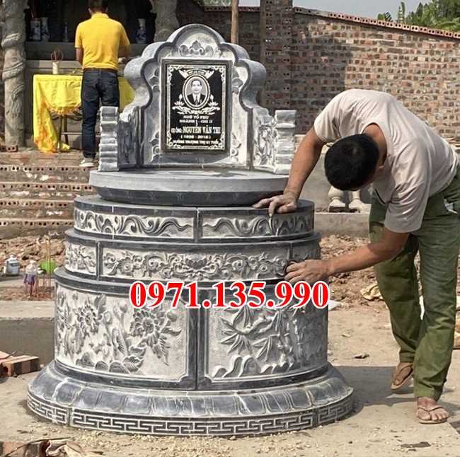 Mộ đá ông bà - Mẫu mộ đá bố mẹ bằng đá đẹp bán Bình Thuận