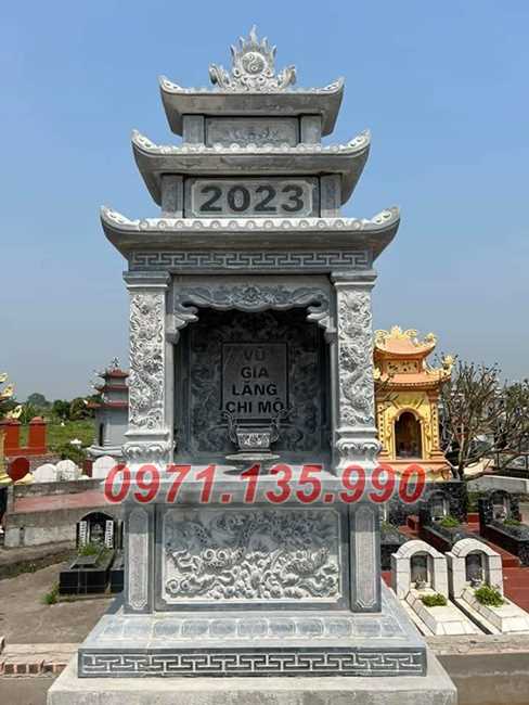 Mộ đá song thân - Mẫu mộ phu thê bằng đá đơn giản đẹp bán Bình Thuận