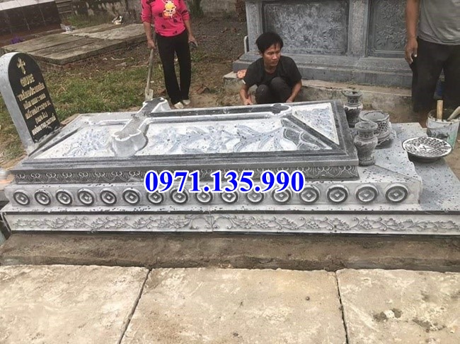 Mộ đá tôn tạo - Mẫu mộ cải táng bằng đá đẹp bán tại Bình Thuận