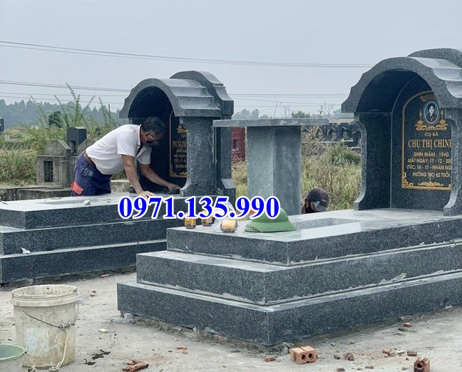 Mộ bằng đá đẹp - Mẫu mộ đá xanh cẩm thạch đẹp bán tại Khánh Hoà