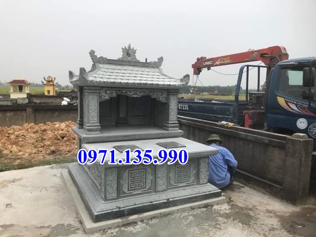 Mộ bằng đá đẹp - Mẫu mộ đá xanh cẩm thạch đẹp bán tại Khánh Hoà