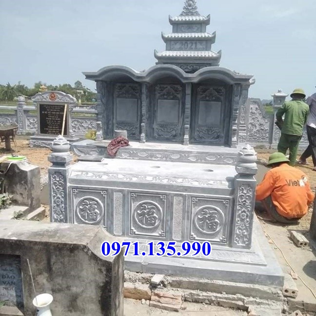 Mộ bằng đá đẹp - Mẫu mộ đá xanh cẩm thạch đẹp bán tại Khánh Hoà
