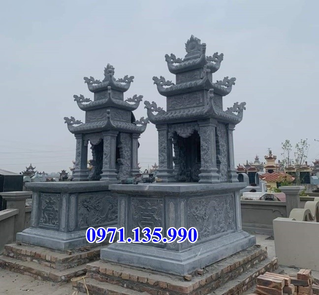 Mộ đá tam sơn - Mẫu mộ hậu bành bằng đá đơn giản đẹp bán Khánh Hoà