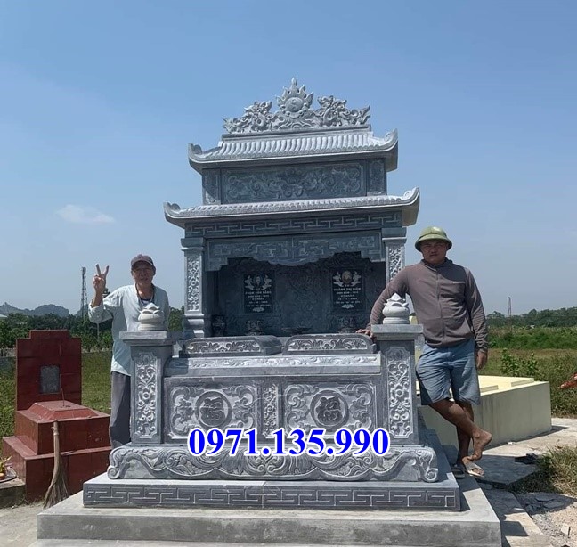 Mộ đơn giản - Mẫu mộ đơn giản bằng đá xanh cẩm thạch bán Phú Yên