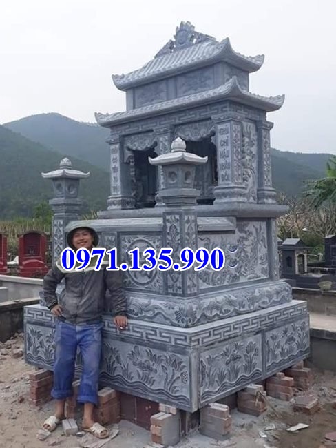 Mộ đơn giản - Mẫu mộ đơn giản bằng đá xanh cẩm thạch bán Phú Yên