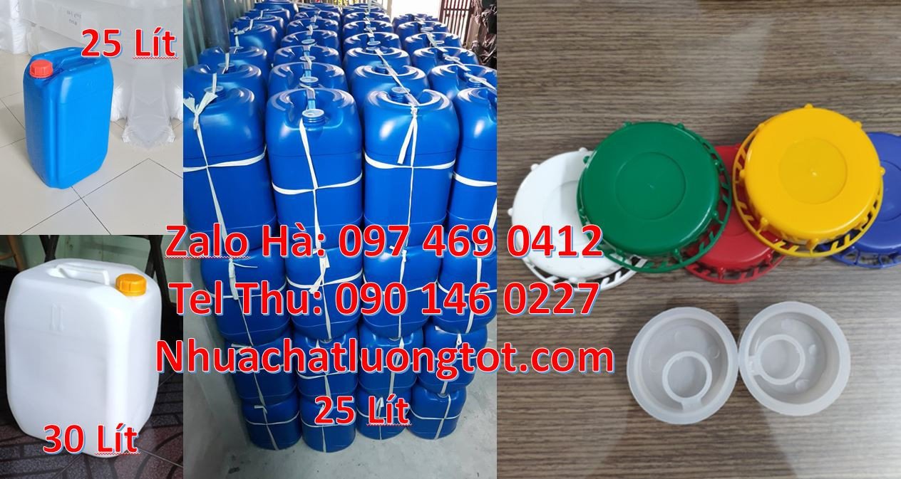 Bán can nhựa lớn màu xanh,can nhựa đựng hóa chất tẩy rửa,can nhựa 25l