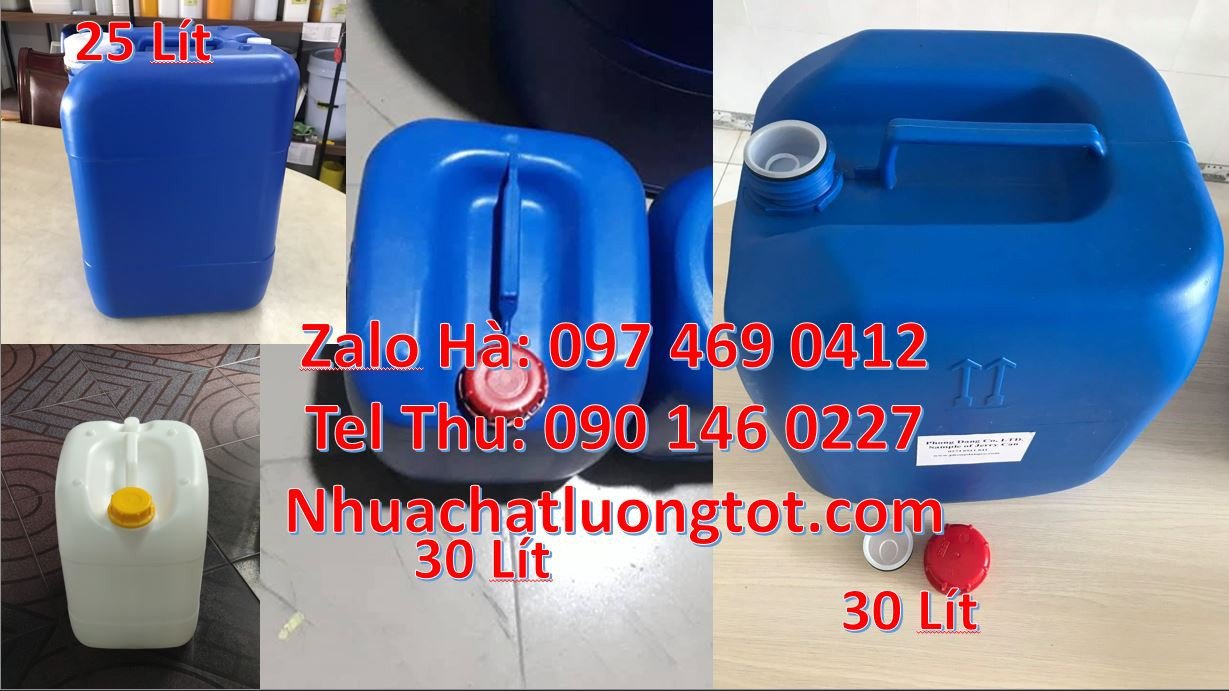 Bán can nhựa lớn màu xanh,can nhựa đựng hóa chất tẩy rửa,can nhựa 25l