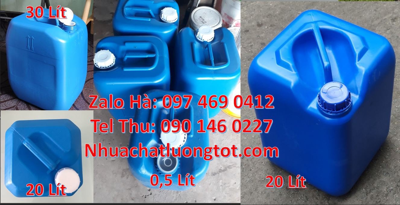 Bán can nhựa lớn màu xanh,can nhựa đựng hóa chất tẩy rửa,can nhựa 25l