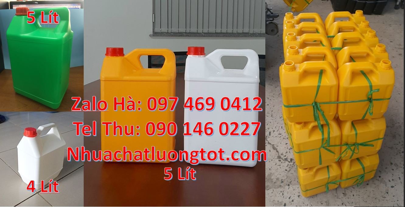 Bán can nhựa nhỏ đựng hóa chất,can nhựa màu trắng đựng dầu ăn giá rẻ