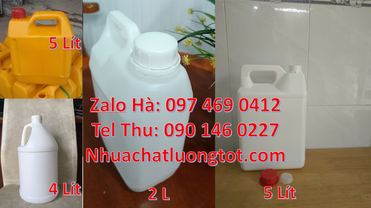 Bán can nhựa nhỏ đựng hóa chất,can nhựa màu trắng đựng dầu ăn giá rẻ