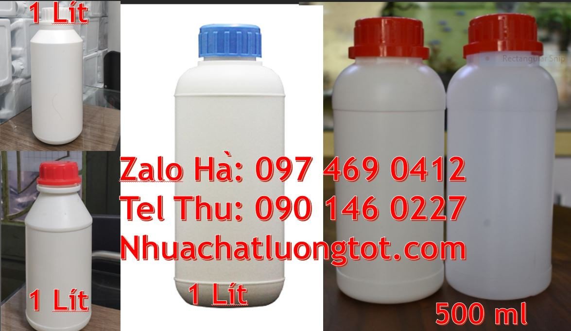 Bán chai nhựa lớn 500ml đựng hóa chất,chai nhựa 1l đựng thực phẩm rẻ