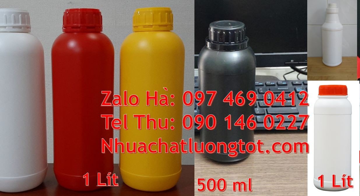 Bán chai nhựa lớn 500ml đựng hóa chất,chai nhựa 1l đựng thực phẩm rẻ