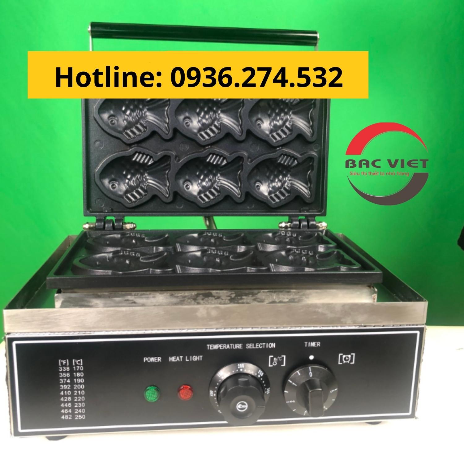 Máy làm bánh cá (TAIYAKI) 6 con nhỏ dùng điện