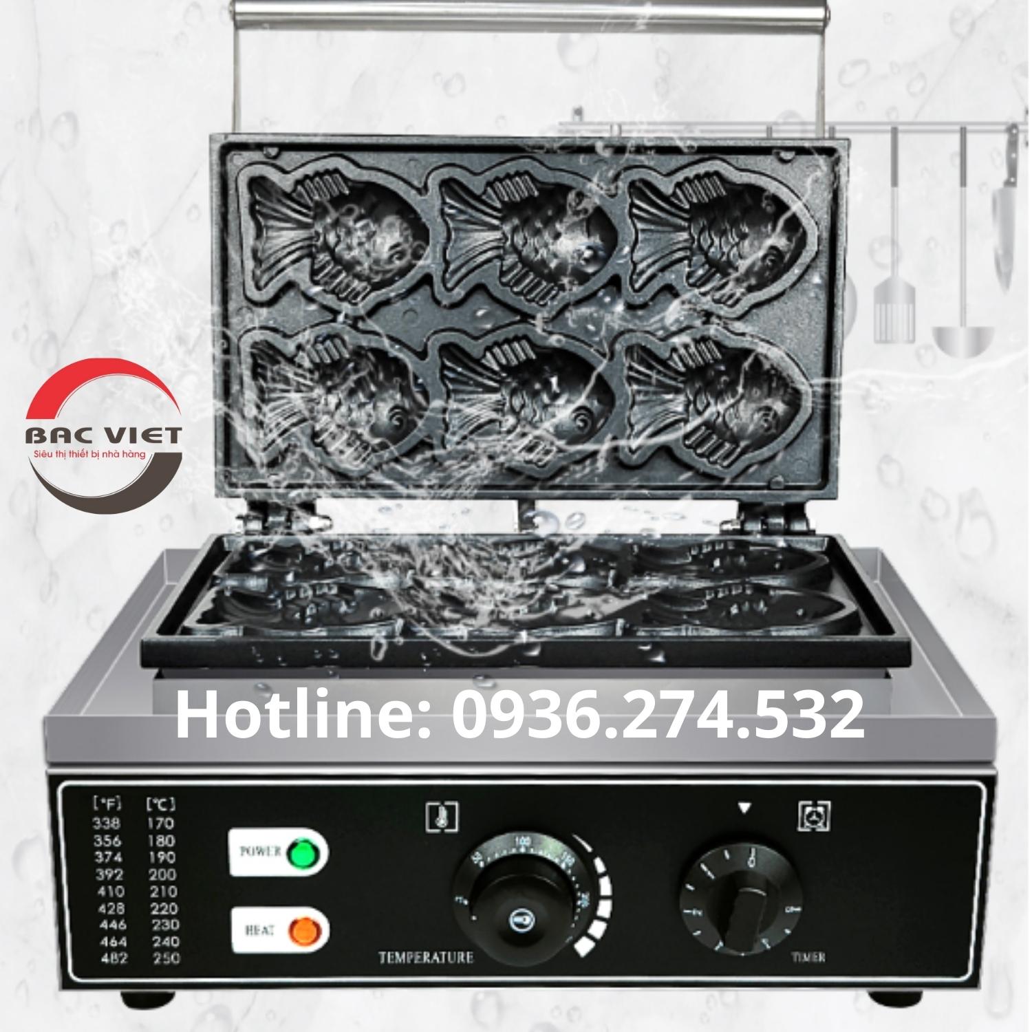 Máy làm bánh cá (TAIYAKI) 6 con nhỏ dùng điện