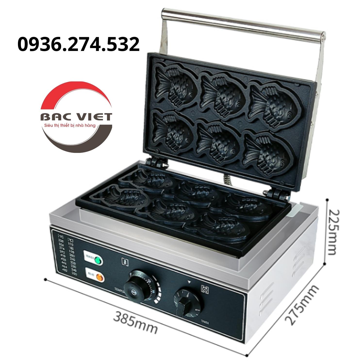 Máy làm bánh cá (TAIYAKI) 6 con nhỏ dùng điện