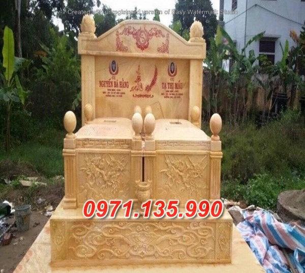 Mộ đá Vàng - Mẫu mộ bằng đá vàng bán tại đẹp Vũng Tàu