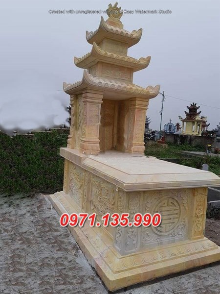 Mộ đá Vàng - Mẫu mộ bằng đá vàng bán tại đẹp Vũng Tàu