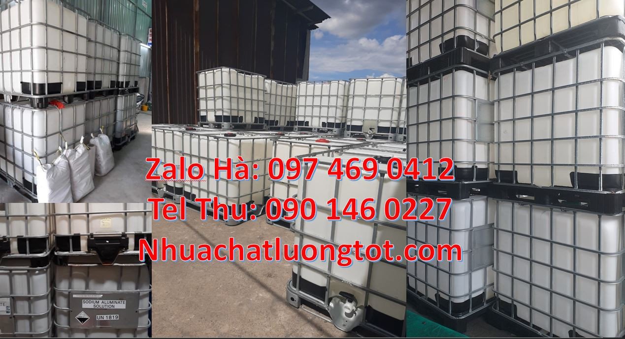 Bán thùng nhựa vuông 1000l màu trắng,thùng ibc 1000l khung thép giá rẻ