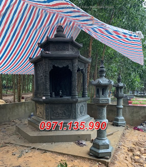 Mộ đá tròn - Lăng mộ hình lục lăng bát giác bằng đá bán Vĩnh Long