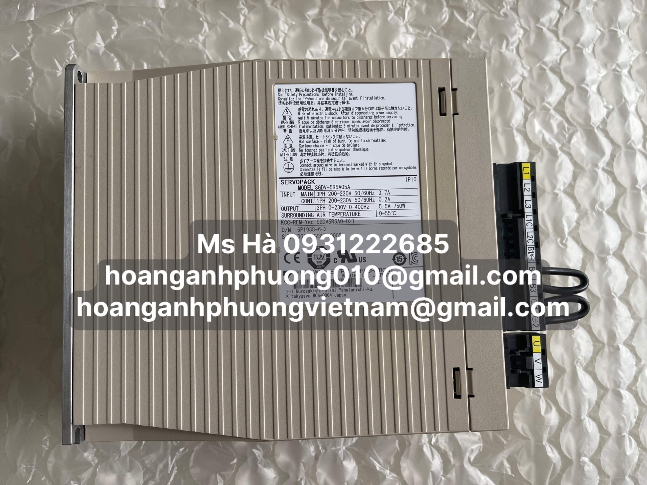 Servo nhập khẩu SGDV-5R5A05A yaskawa - Hoàng Anh Phương