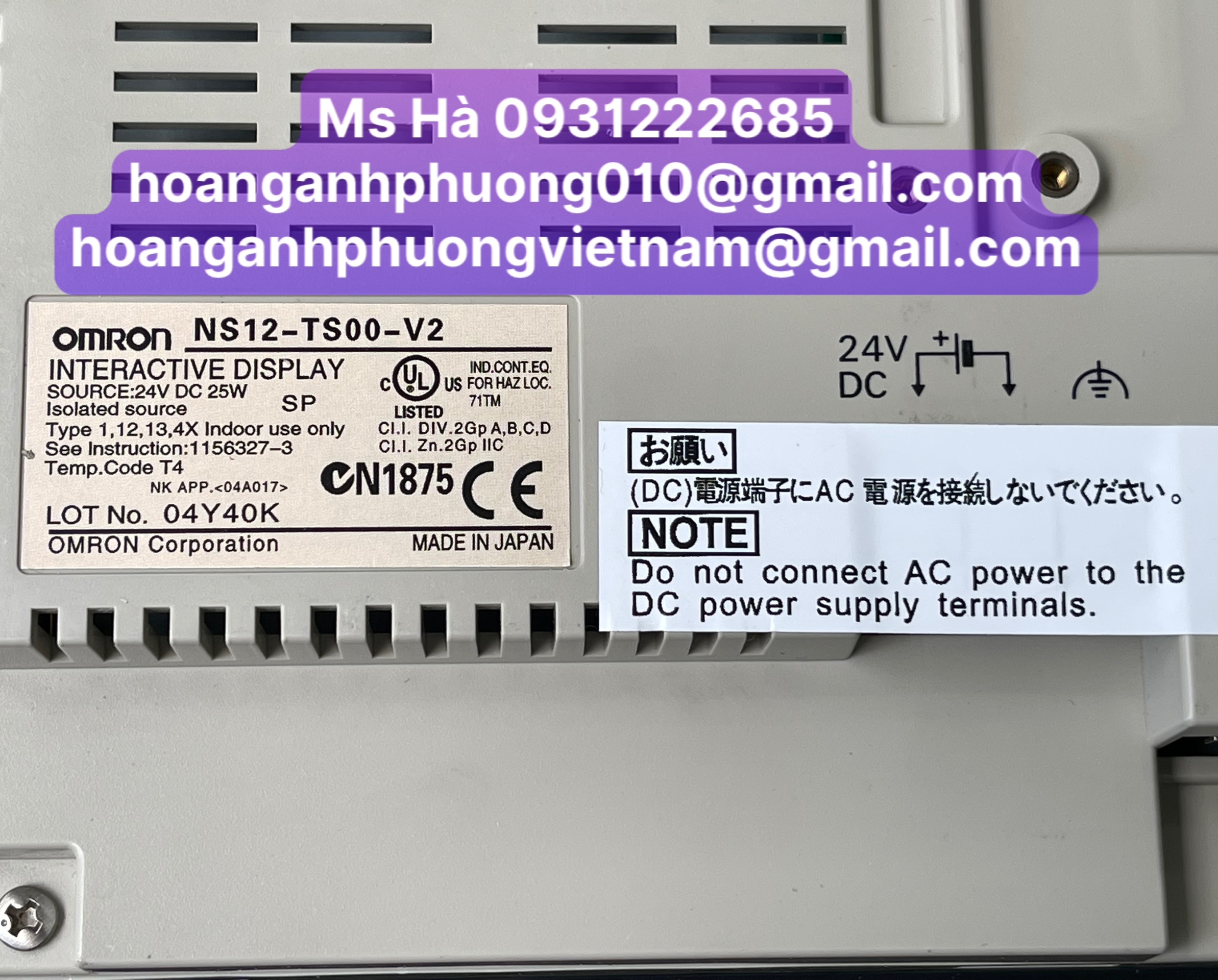 Màn hình giá tốt - dòng Omron - NS12-TS00-V2 - BH 12 tháng