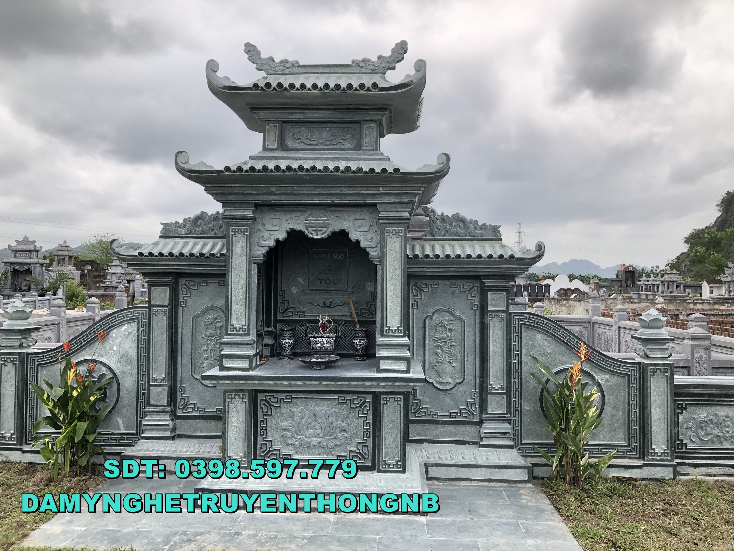 hình ảnh lăng mộ đá tự nhiên cao cấp có cánh tại tuyên quang