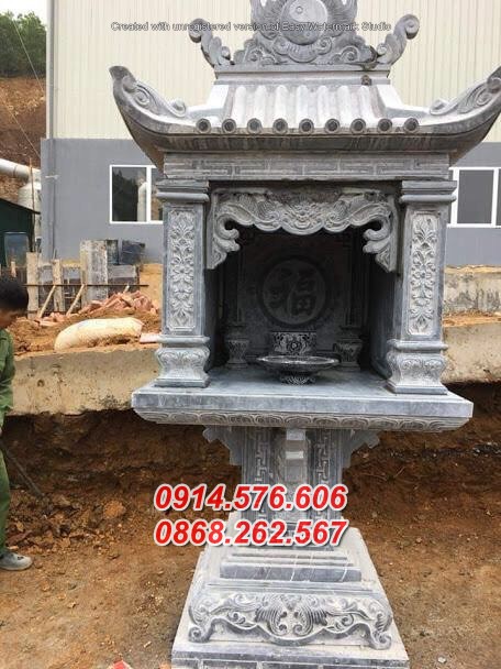 Mẫu 376 cây hương thờ bằng đá bán hải dương - miếu sơn thần linh thiên