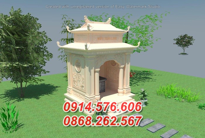 Mẫu 376 cây hương thờ bằng đá bán hải dương - miếu sơn thần linh thiên