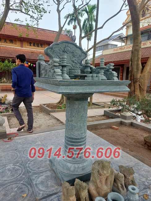 Mẫu 376 cây hương thờ bằng đá bán hải dương - miếu sơn thần linh thiên