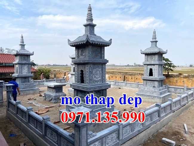 Mộ tháp đá phật giáo - Mẫu mộ tháp bằng đá xanh đẹp bán Tiền Giang