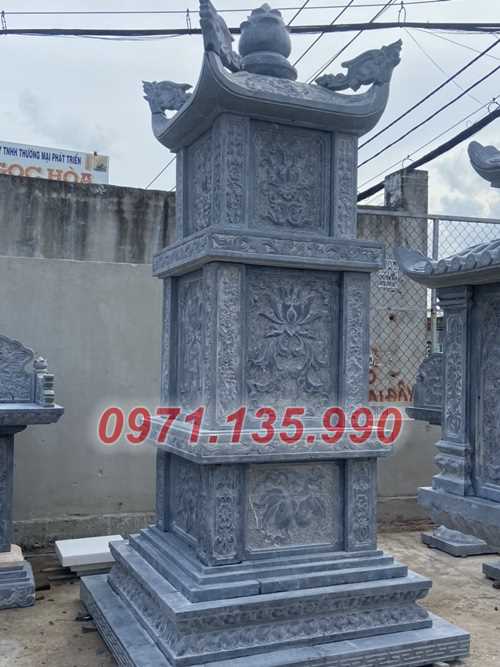 Mộ tháp đá phật giáo - Mẫu mộ tháp bằng đá xanh đẹp bán Long An