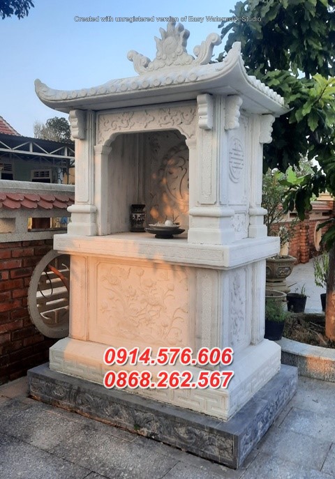 mẫu 279 cây hương thờ đá đẹp bán bắc giang - miếu sơn thần linh thiên