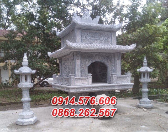 mẫu 279 cây hương thờ đá đẹp bán bắc giang - miếu sơn thần linh thiên
