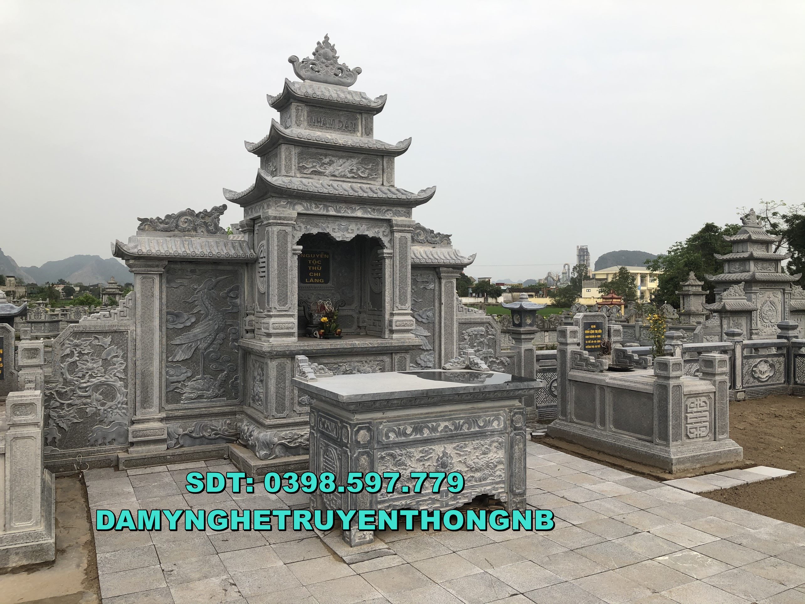 kim sơn ninh bình lắp đặt lăng mộ đá đẹp cho tổ tiên