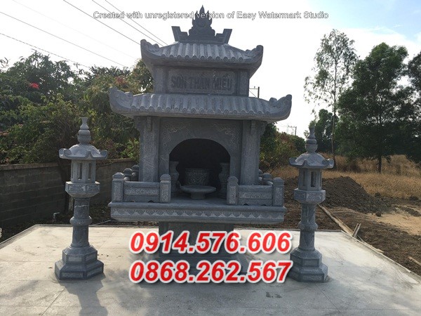 Mẫu 851 cây hương thờ bằng đá bán bắc kạn - miếu sơn thần linh địa