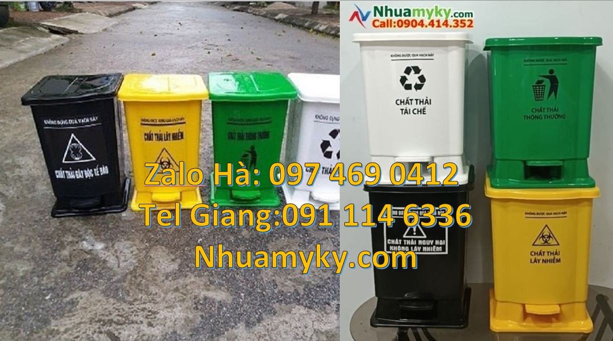 Bán thùng rác y tế 60l,thùng rác y tế 120l có đạp chân nắp đậy giá rẻ