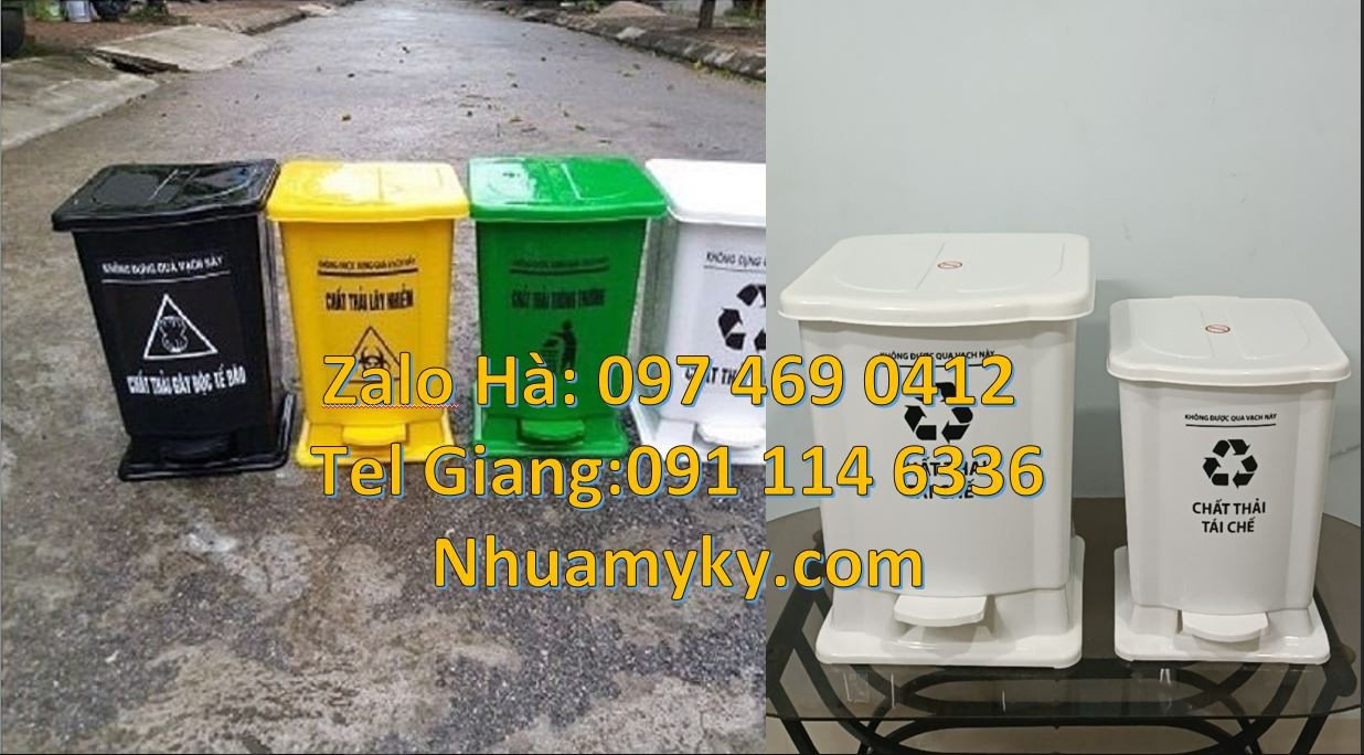 Bán thùng rác y tế 60l,thùng rác y tế 120l có đạp chân nắp đậy giá rẻ