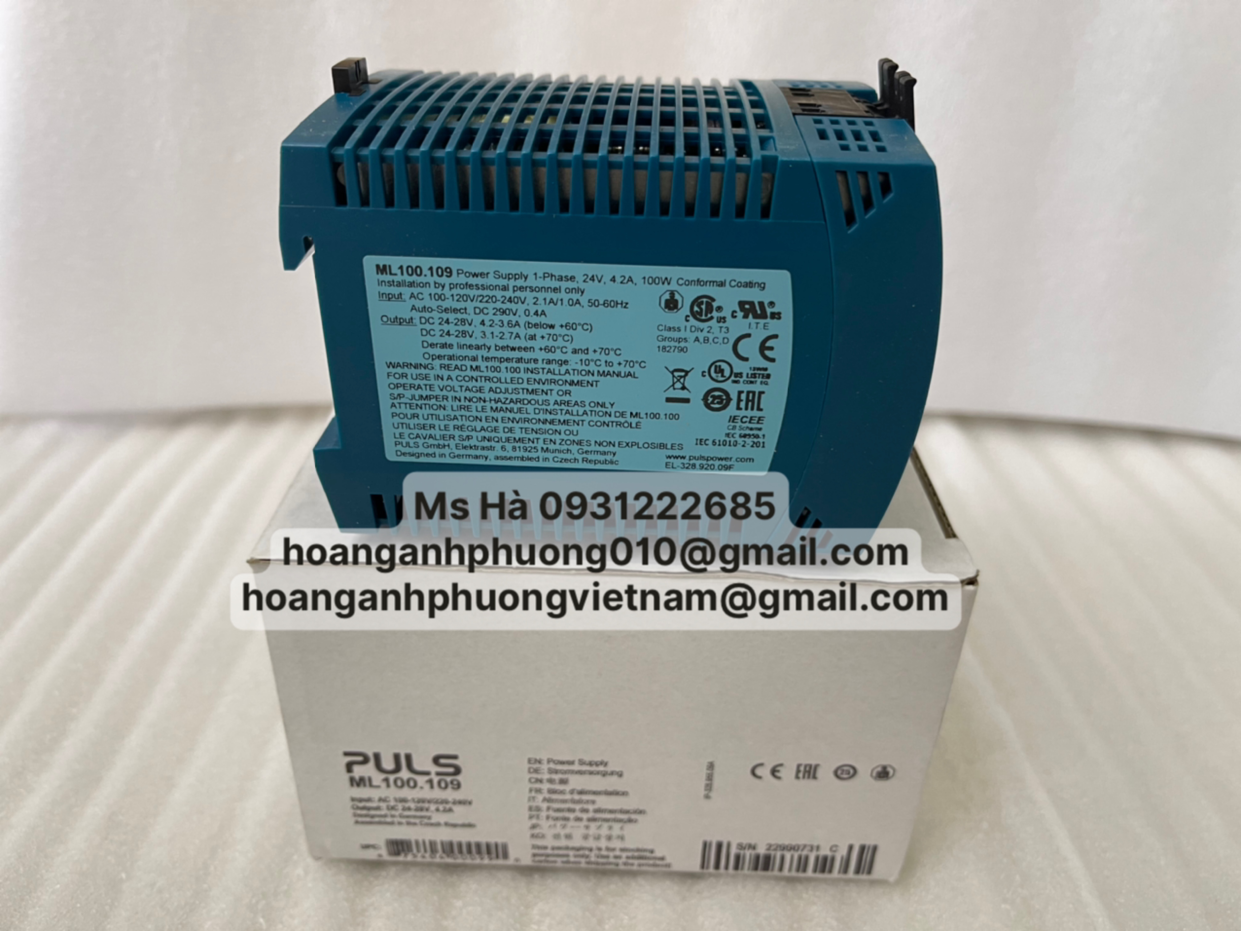 PULS bộ nguồn hàng nhập khẩu chính hãng ML100.109