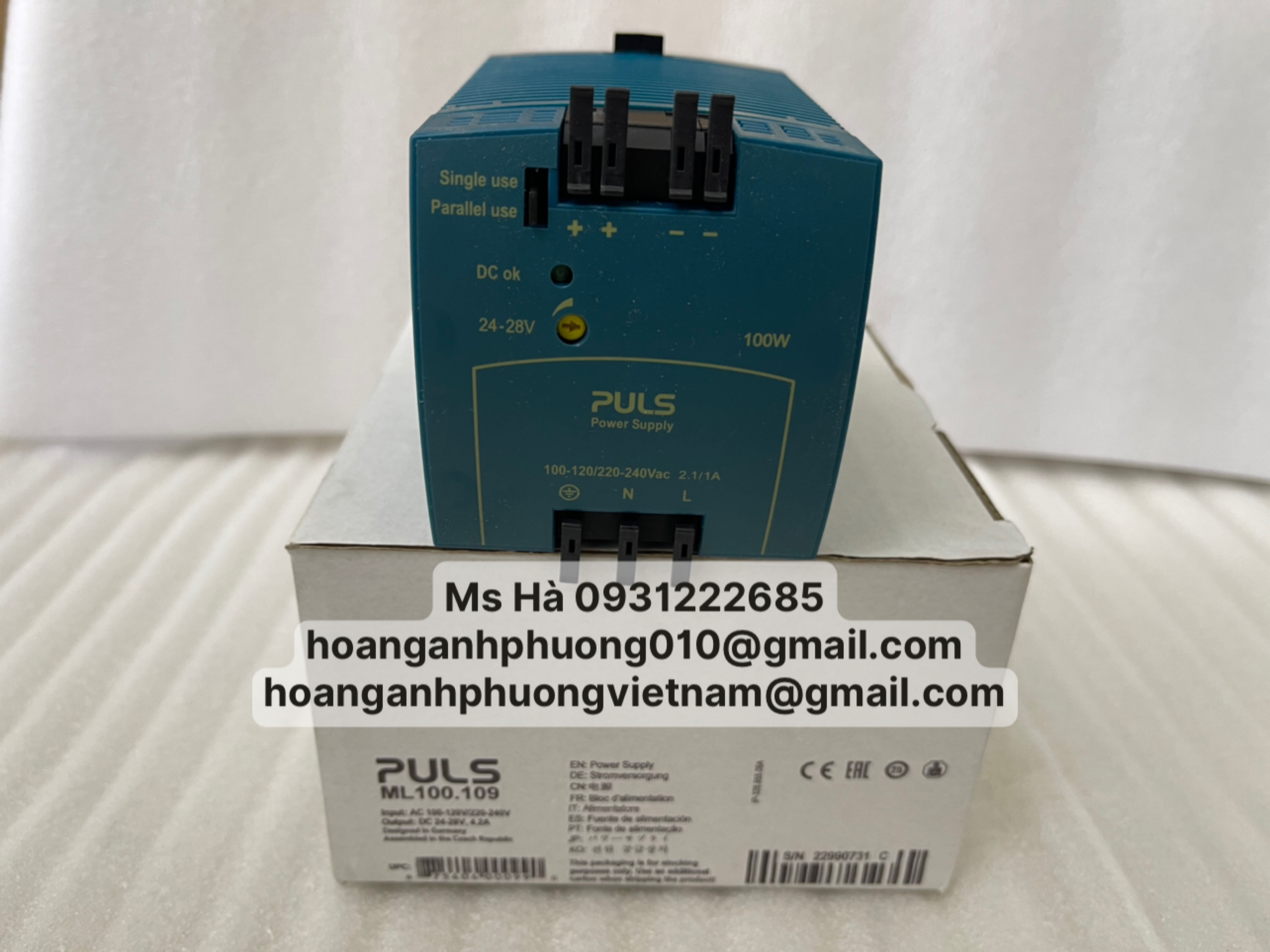 PULS bộ nguồn hàng nhập khẩu chính hãng ML100.109
