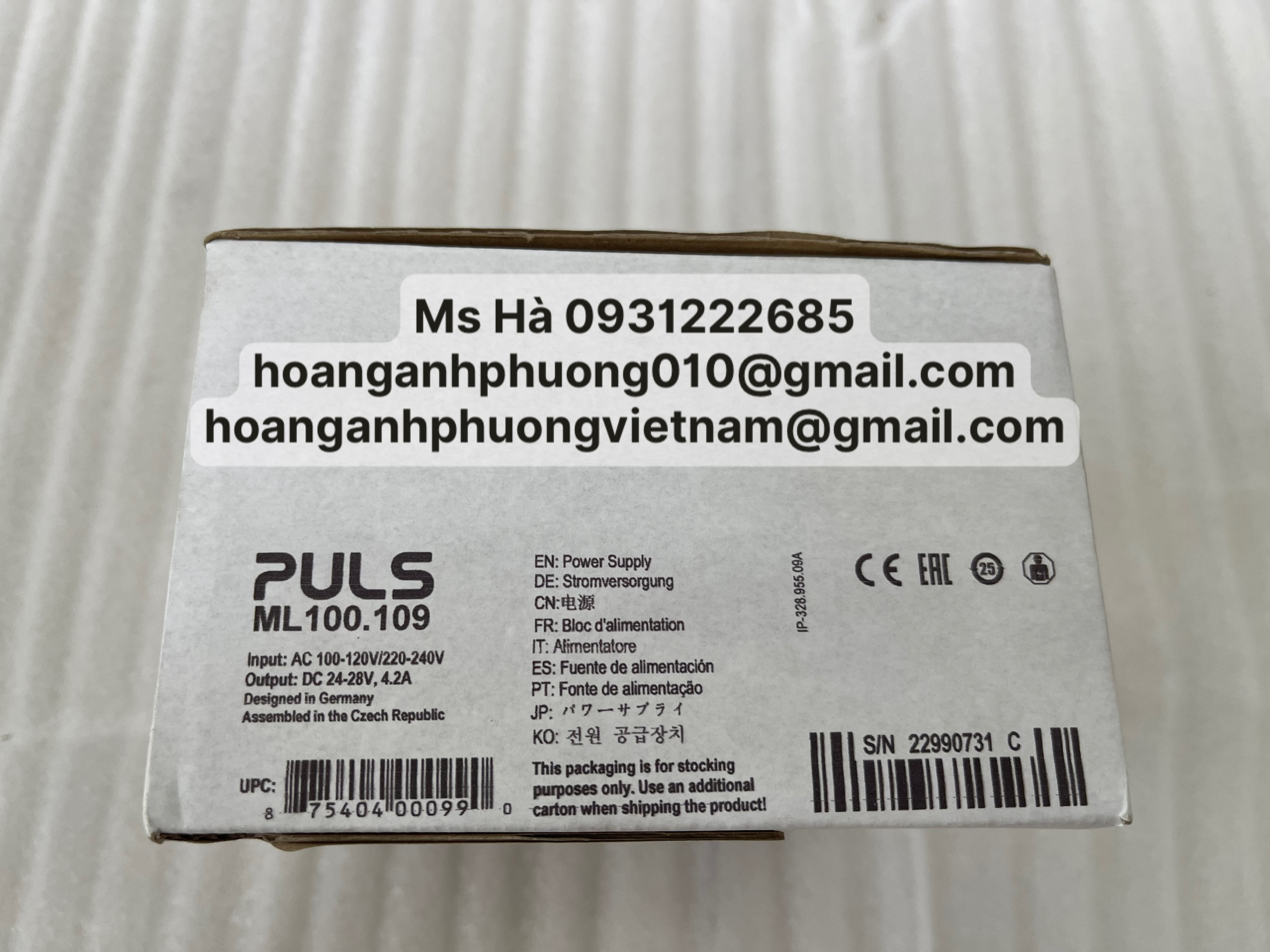 PULS bộ nguồn hàng nhập khẩu chính hãng ML100.109